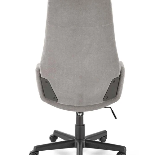 Komforto kėdė su reguliuojama atrama, minkšta pilka medžiaga