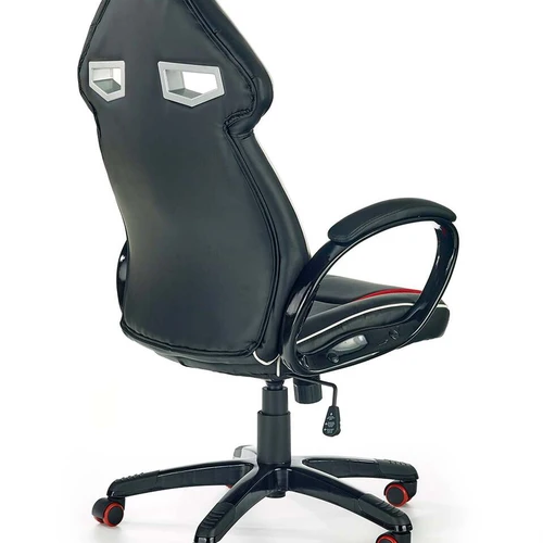 Moderni TILT kėdė su mechanizmu ir juoda/raudona spalva