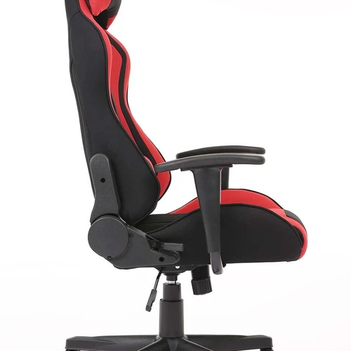 Raudonai-juoda kėdė su TILT mechanizmu ir reguliuojamu aukščiu