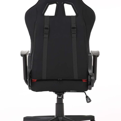 Kėdė su TILT mechanizmu, raudonai-juodu audiniu ir reguliuojamais parametrais