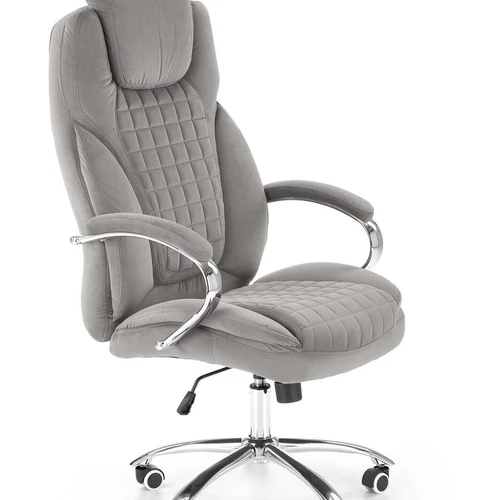 Moderni kėdė su TILT mechanizmu ir pilka aksominėmis apmušalais