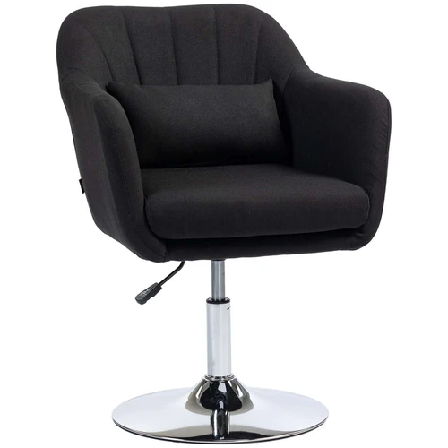 Biuro kėdė Homcom 60x60x91cm., juodos/sidabrinės spalvos