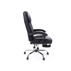 Biuro kėdė iš dirbtinės odos OBG71B, juodos spalvos - Darbo kėdės