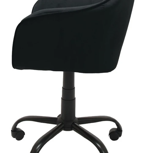 Patogi juoda kėdė su kryžminiu plieniniu pagrindu