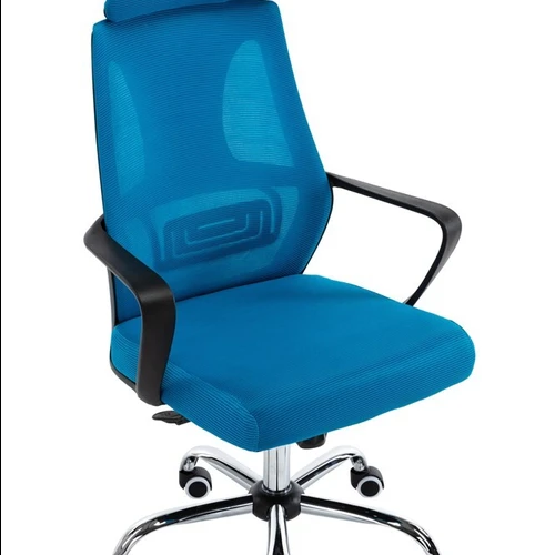 Juodos arba mėlynos spalvos kėdė su ergonominėmis atramomis