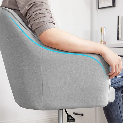 Ergonomiška kėdė su plieno rėmu ir putplasčio užpildu