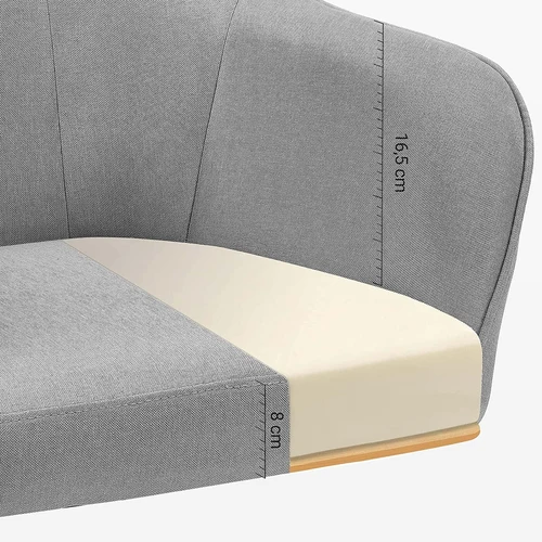 Reguliuojamo aukščio biuro kėdė su kvėpuojančiu lininiu atlošu