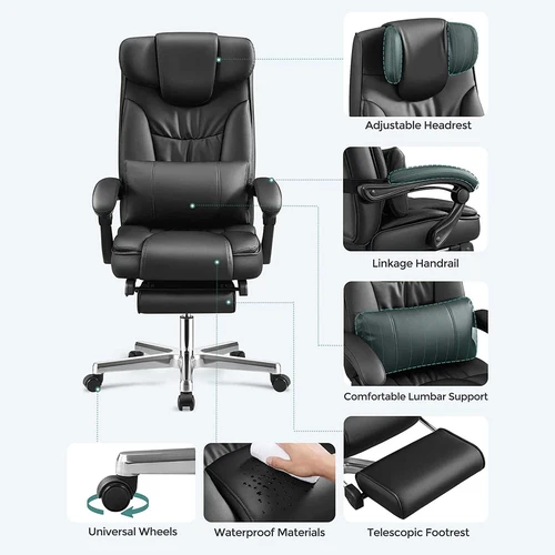 Ergonomiška kėdė su dvigubai pastorintais apmušalais