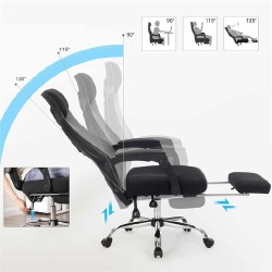 Biuro kėdė OBN056B01, juoda/pilka - Darbo kėdės