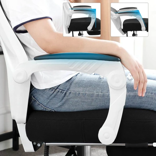 Kėdė su ergonomišku atlošu ir patogiais porankiais, puikiai tinka ofisui