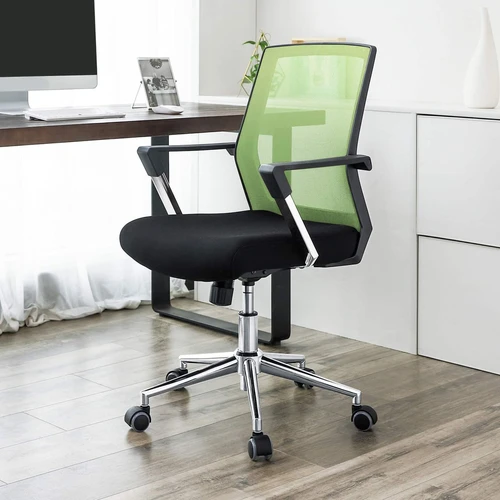 Biuro kėdė su vėsinančiu tinklo atlošu ir reguliuojama aukščiu