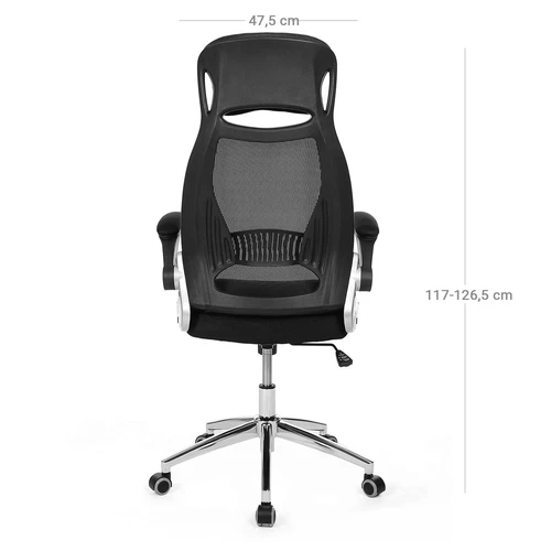 Kėdė ilgam darbui su tinklinu užvalkalu