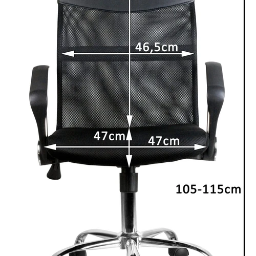 Fotelis su ergonomišku atlošu ir oro cirkuliacija