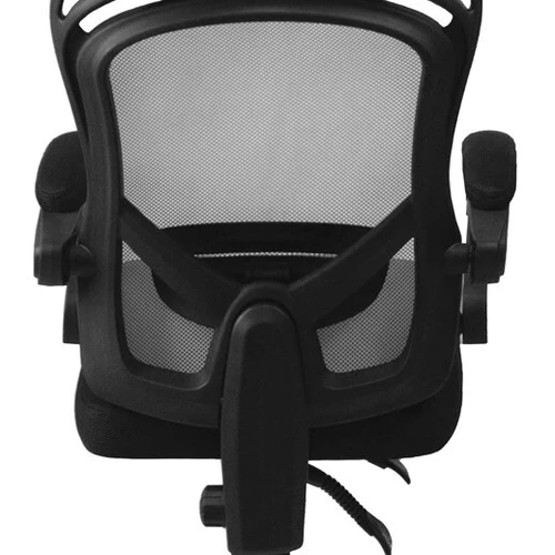 Juoda/pilka biuro kėdė su patogiais porankiais ir ratukais