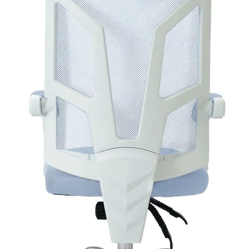 Chromuota metalinė kėdė su tinkleliu ir guminiais ratukais