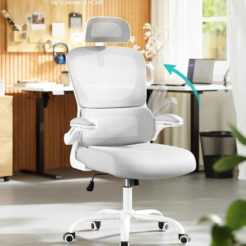 Biuro kėdė SONGMICS OBN041B01, Pilka, 64 × 116–135 × 71,5 cm - Darbo kėdės