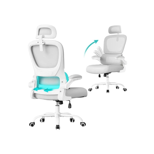 Biuro kėdė SONGMICS OBN041B01, Pilka, 64 × 116–135 × 71,5 cm