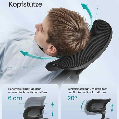 Biuro kėdė SONGMICS OBN041B01, su sulankstomais porankiais, 71,5 × 116–135 × 64 cm - Darbo kėdės