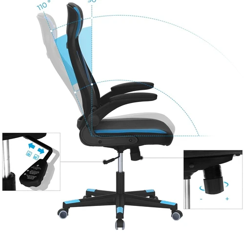 Patogi kėdė su PU porankiais ir ergonomišku atlošu