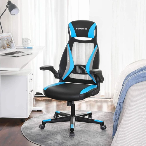 Biuro kėdė su medžiaginiu viršumi ir nailoniniais ratais