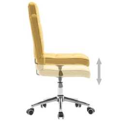 Biuro kėdės, 4vnt., geltonos spalvos, audinys - Darbo kėdės