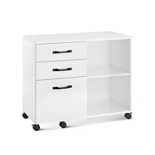 Biuro spinta 40x80x66cm., baltos/juodos spalvos
