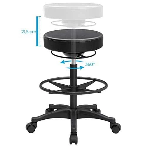 Biuro taburetė 59,5-81 cm, juoda