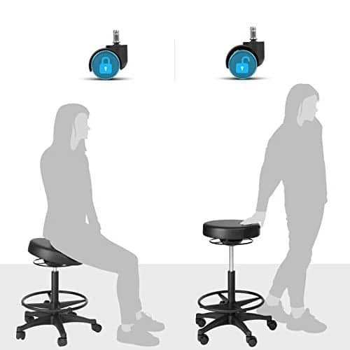 Biuro kėdė su sėdynės stabdžių sistema