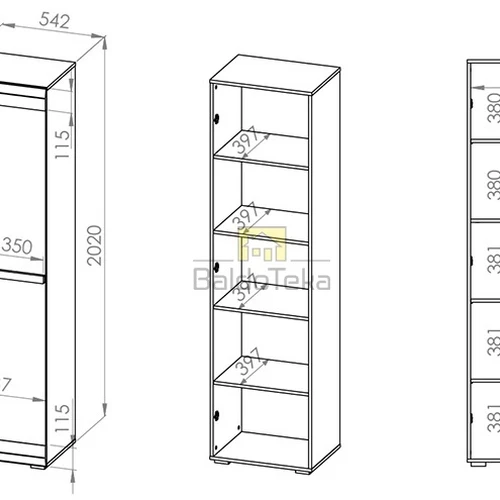 Moderni virtuvės spinta sniego pušies spalva su pilkais akcentais