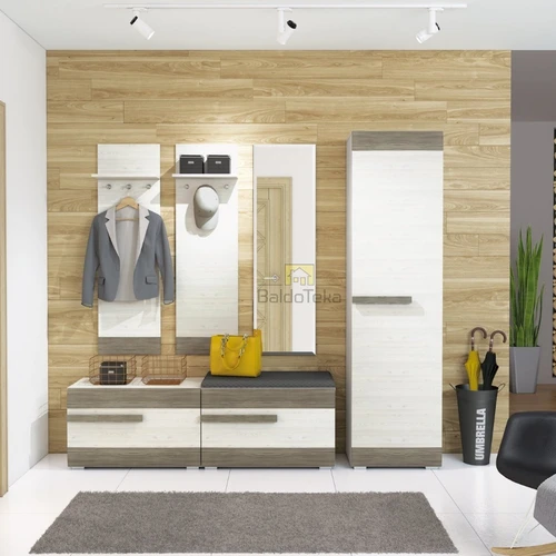 Stalviršis sniego pušies spalva su MDF new grey apdaila