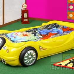 Patogi lova su medinėmis grotelėmis ir minkštu čiužiniu