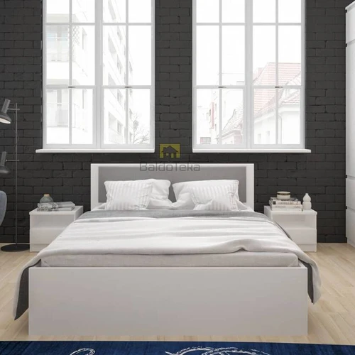 Ergonominis lovos rėmas 186/205,5 cm baltoje spalvoje