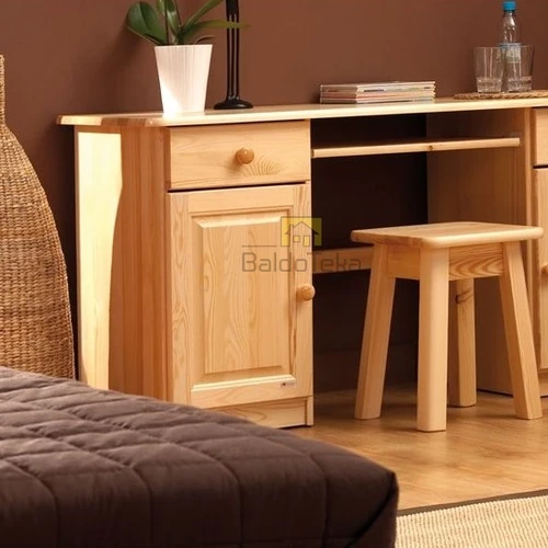 Natūrali medinė lova – pušis, 145x75x55 cm