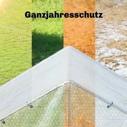 Brezentas, 20 kilpelių, Balta, 600 × 400 cm - Lauko baldų uždangalai