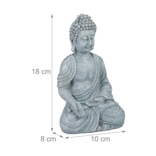 Budos figūrėlė Relaxdays, meditacijos pozoje, 18 × 10 × 8 cm - Dekoracijos