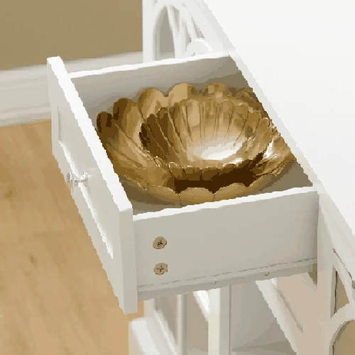 Bufetas 120x39x78cm., baltos/sidabrinės spalvos - Virtuvės spintelės
