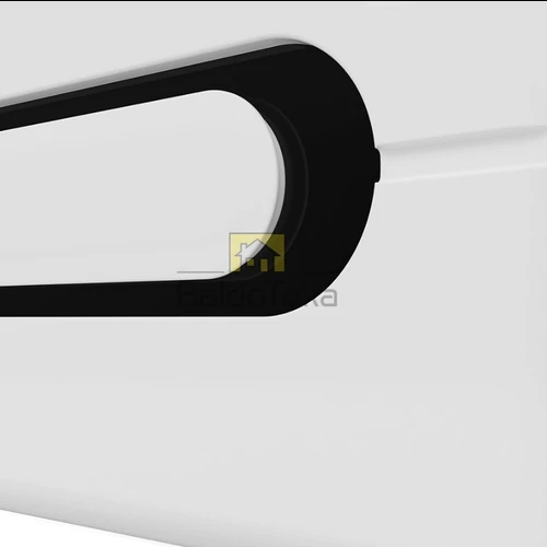 Kompaktiška spintelė su grūdintu ir lakuotu stiklu