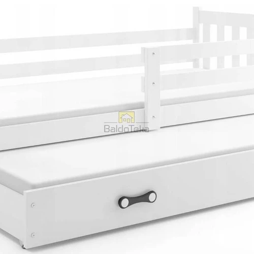 Natūrali pušis ir MDF balta spalva