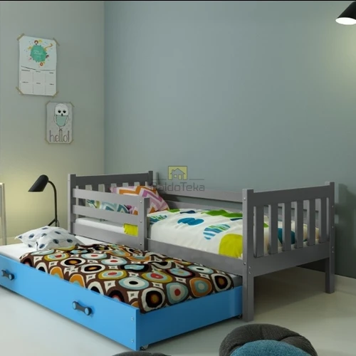 Natūralus medis ir MDF grafitinėje/mėlynoje spalvoje