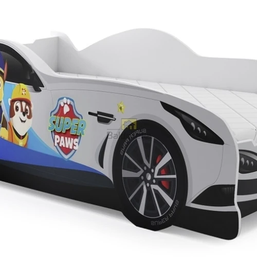 Tvirtas MDF lovos rėmas su grotelėmis ir čiužiniu