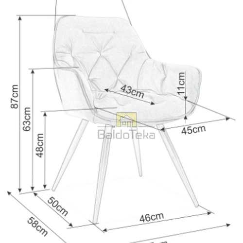 Patogi biuro kėdė su minkštu aksominiu dangalu