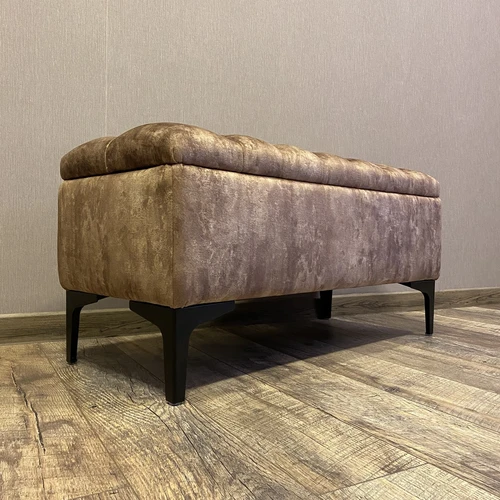 Stilingi Chester stiliaus minkštuoliai/pufai su daiktadėže