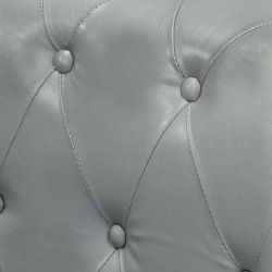 Chesterfield krėslas, pilkos spalvos, tikra oda - Foteliai