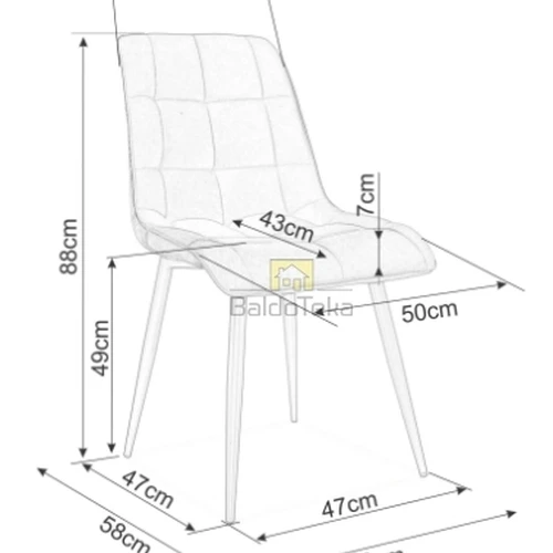 Gobeleno ir metalo 4 vnt. komplektas pilka/juoda matinė