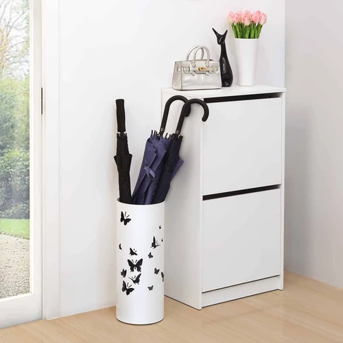 Elegantiškas skėčio stovas balta spalva