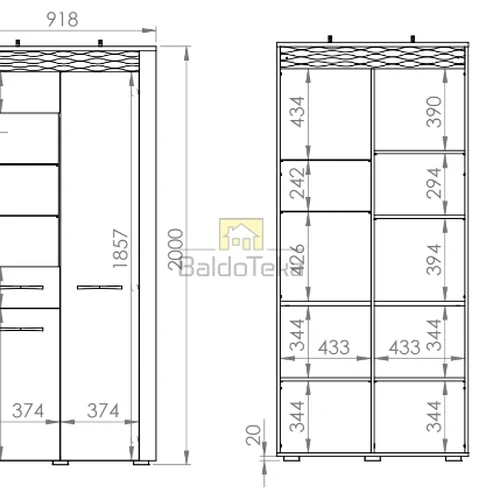 Moderni spinta su metalinėmis rankenėlėmis ir apšvietimu