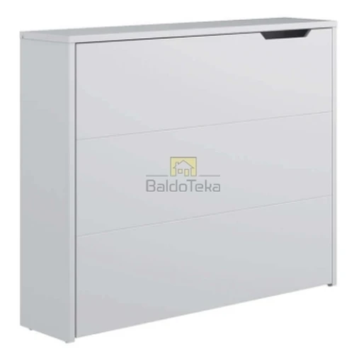 Modernus baltas stalas su erdviu stalviršiu ir matiniu apdailu