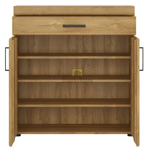 Moderni spinta su metalinėmis rankenėlėmis – ąžuolo Grandson spalva