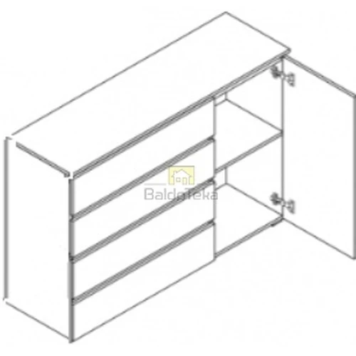 Praktiška LMDP spinta – 97 cm aukščio, 41 cm gylio, spalva individuali