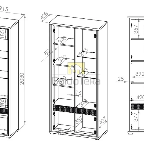 Ergonominė spinta natūralaus riešuto ir baltos spalvos